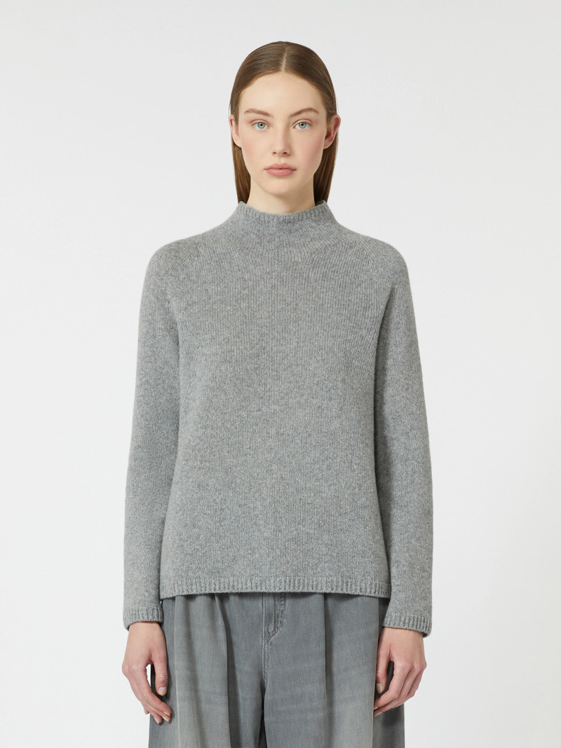 LORD Wool and cashmere yarn polo-neck sweater - MEDIUM GREY 3