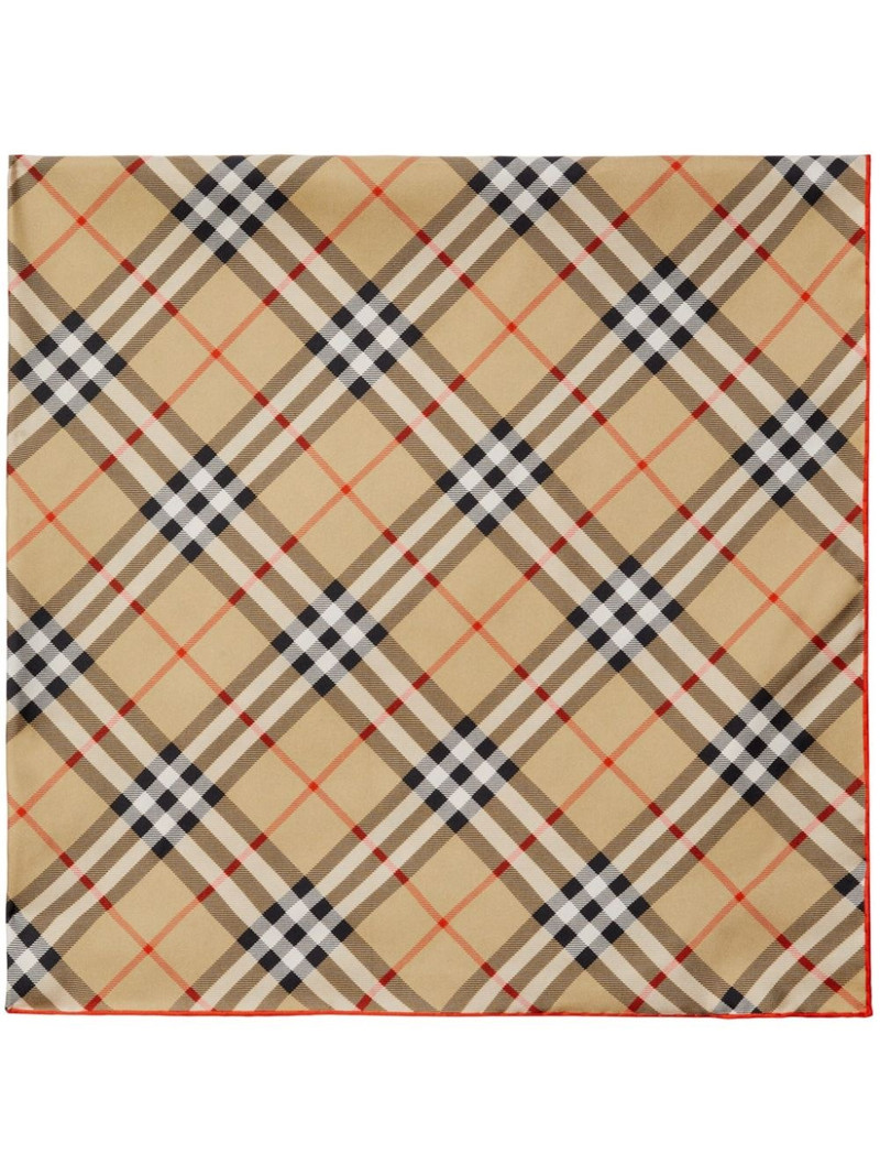 Vintage Check silk scarf 1
