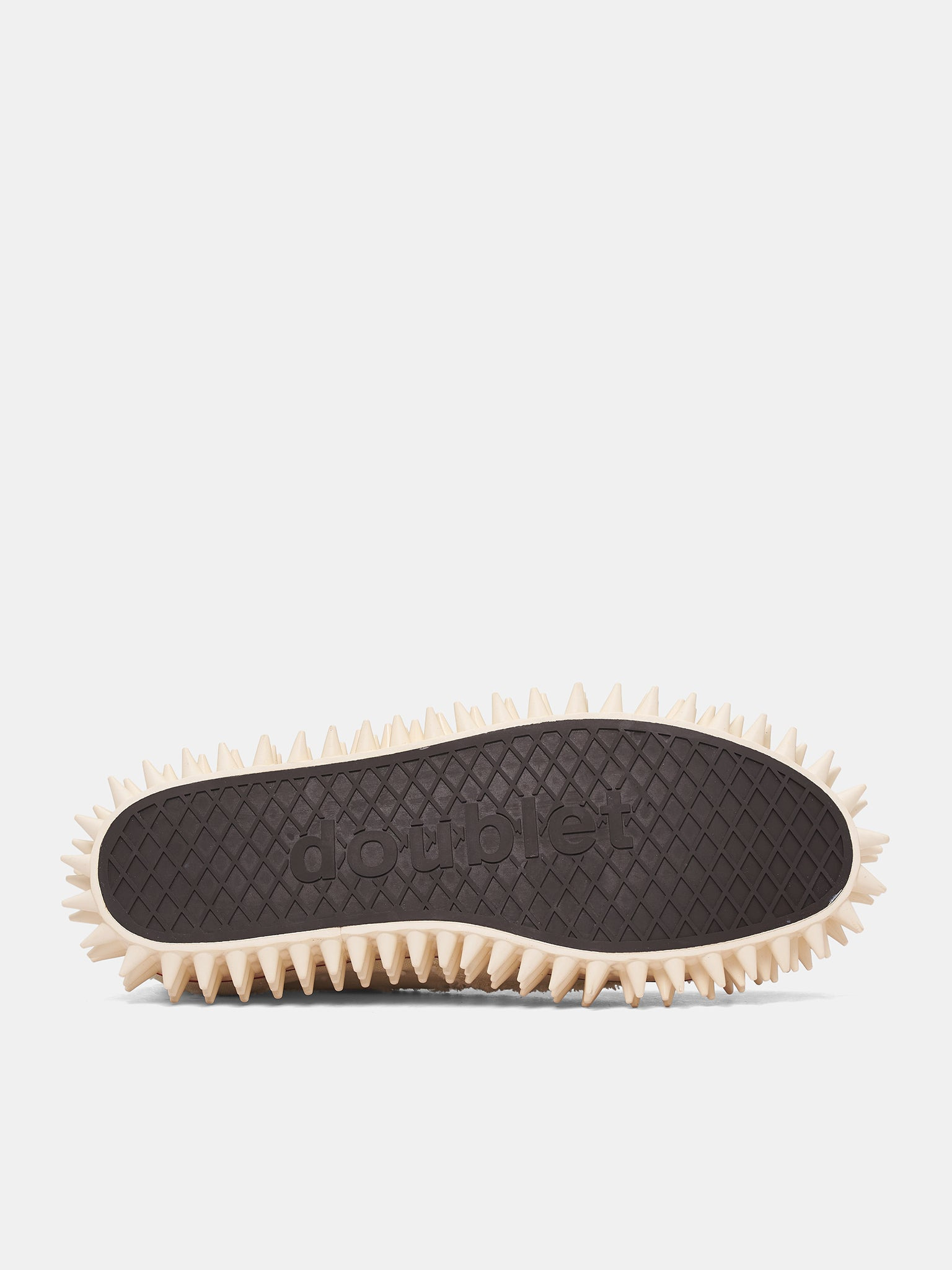 White Canvas Spiky Sneakers - 6