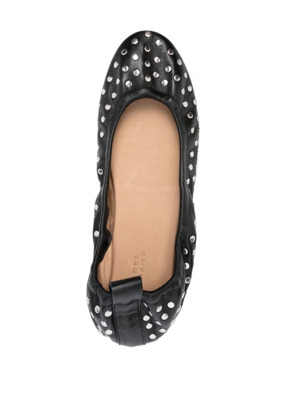 studded leather ballerina shoes - 4