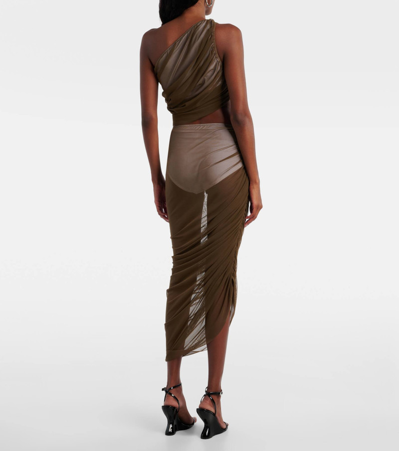 Diana ruched asymmetric crop top 3