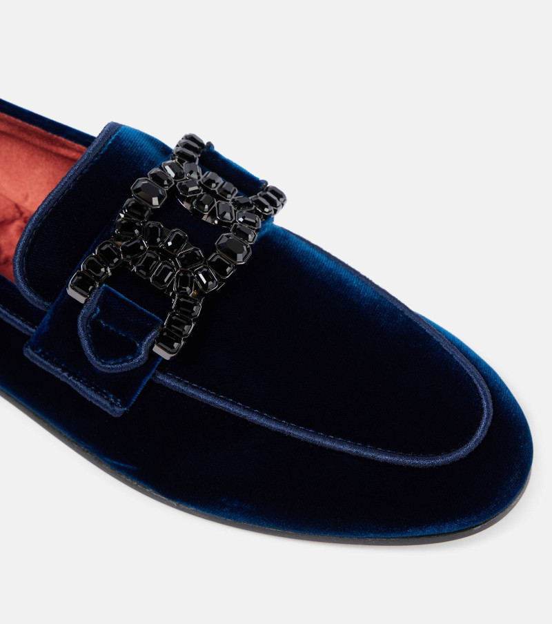 Kate embellished velvet loafers 5
