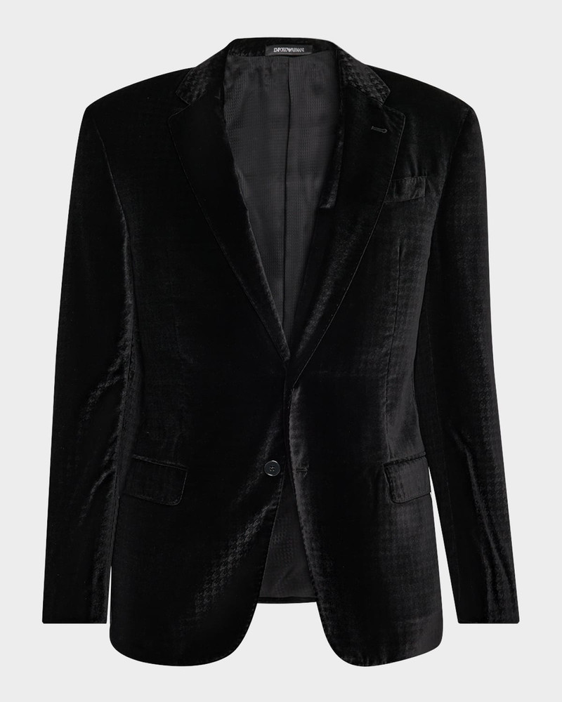 Men's Houndstooth Velvet Dinner Jacket 1