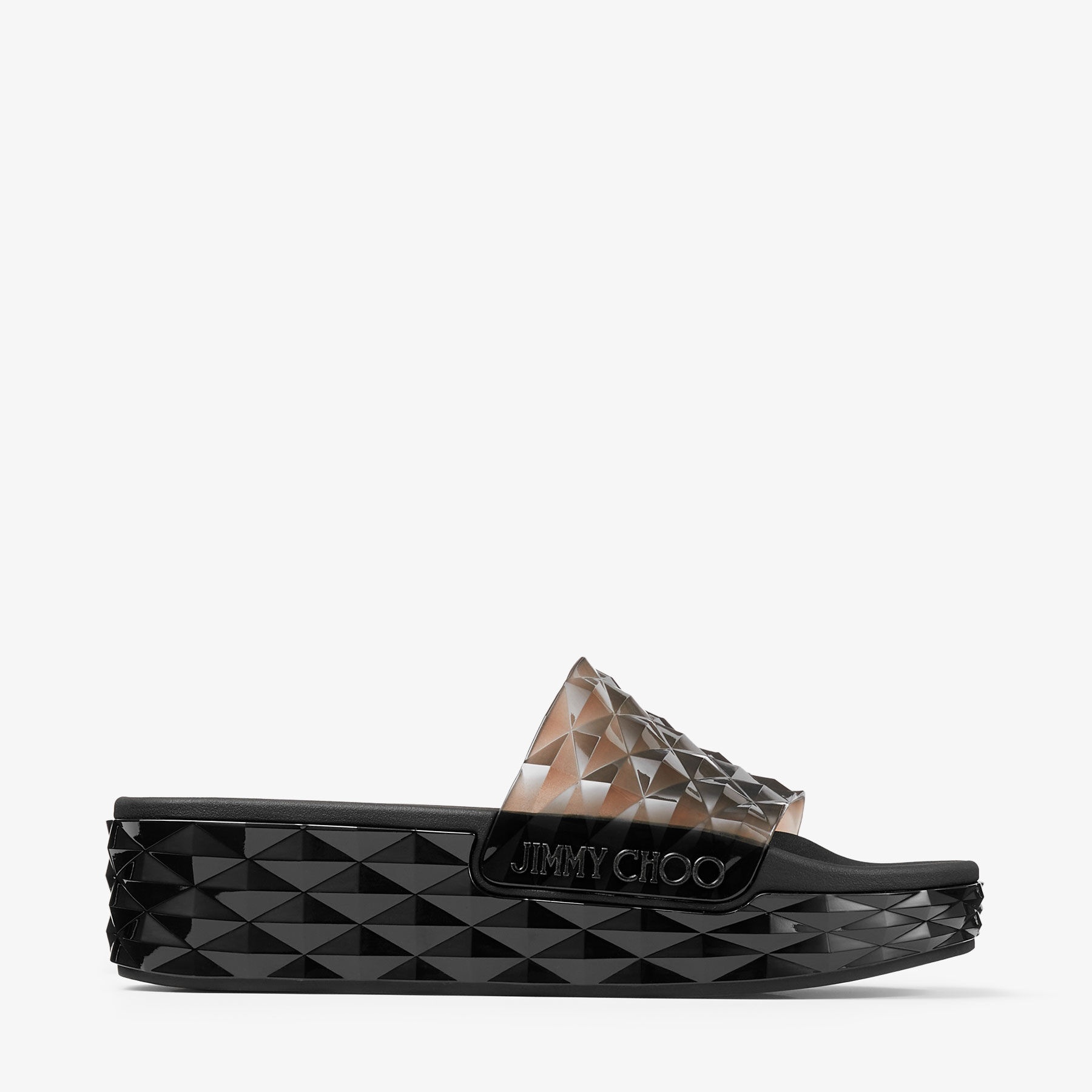 【送料&関税込】Jimmy Choo Diamond Slide Sandals Jimmy Choo Diamond Slides in Black | Lyst