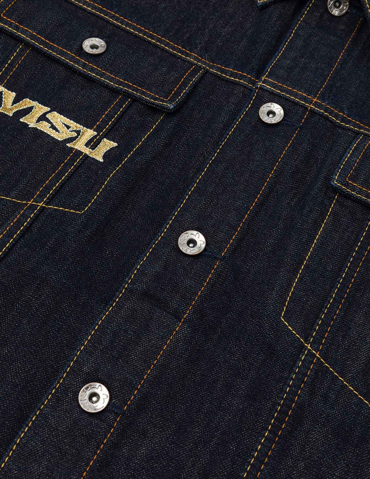 Grateful Crane Embroidery Relax Fit Denim Jacket - 9