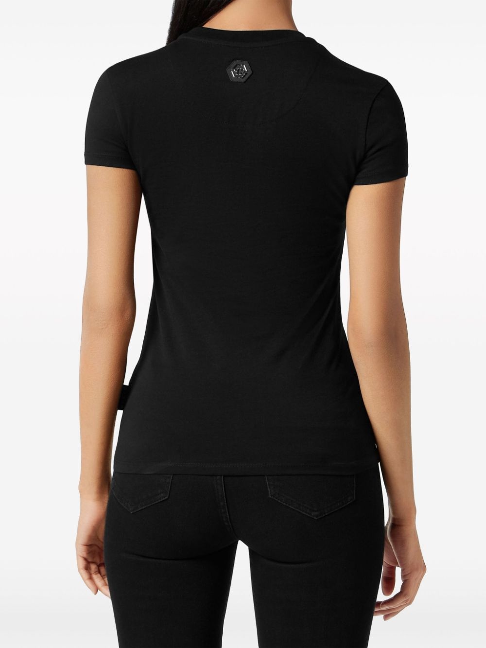 crystal-embellished logo-print T-shirt - 2