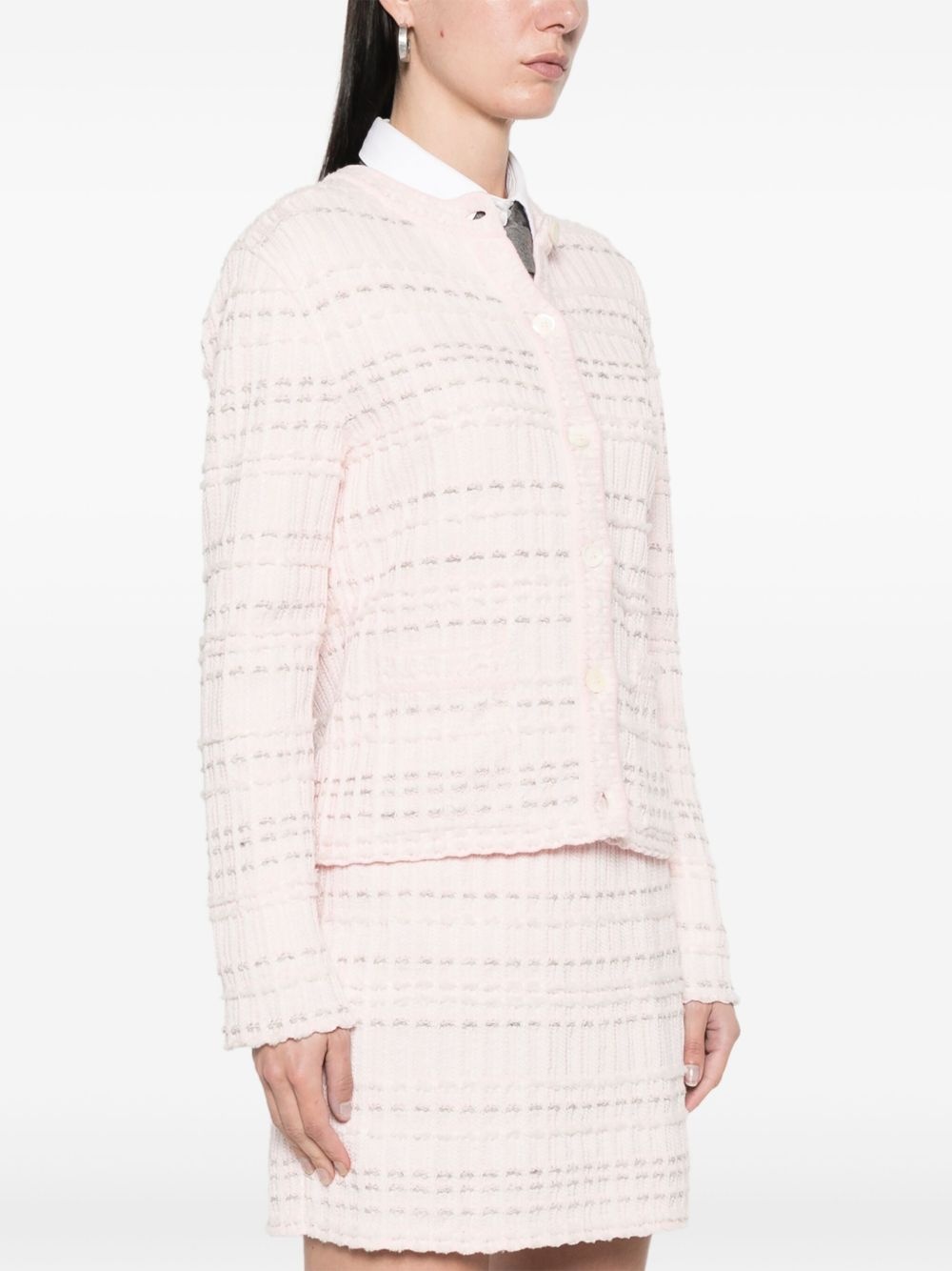 seersucker cotton cardigan - 3