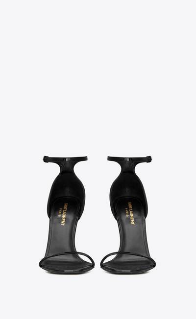 SAINT LAURENT opyum sandals in patent leather with gold-tone heel outlook