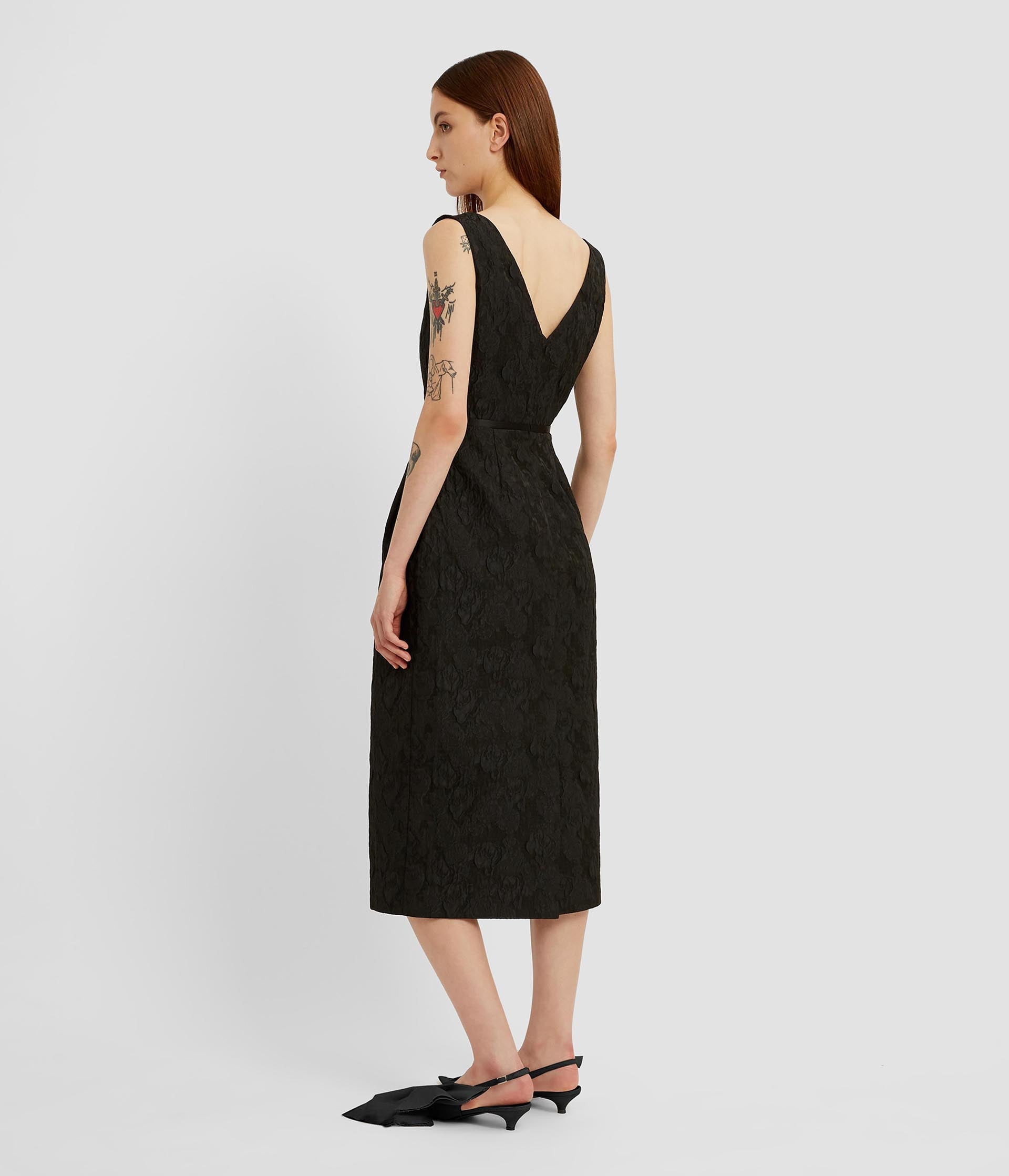 SLEEVELESS PENCIL MIDI DRESS - 3