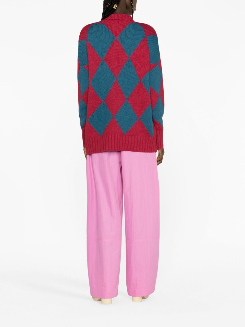 argyle intarsia-knit jumper - 4