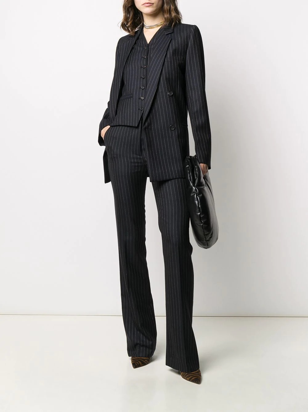 tailored pinstripe waistcoat - 2