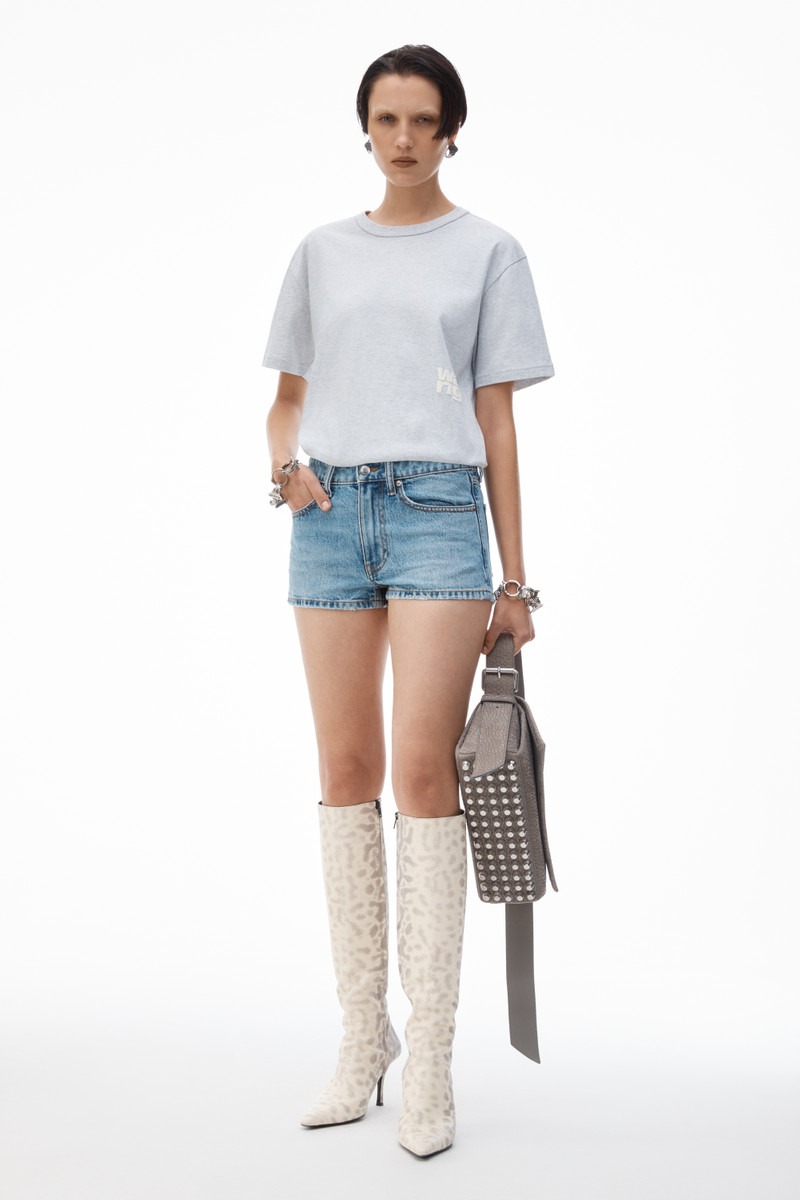 Alexander Wang Logo Short Sleeve Tee in Cotton Jersey outlook