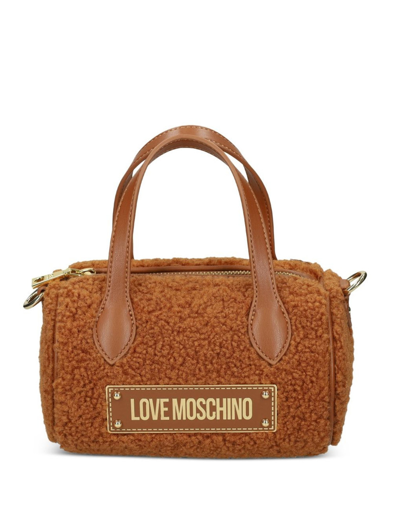 top-handle logo tote bag 1