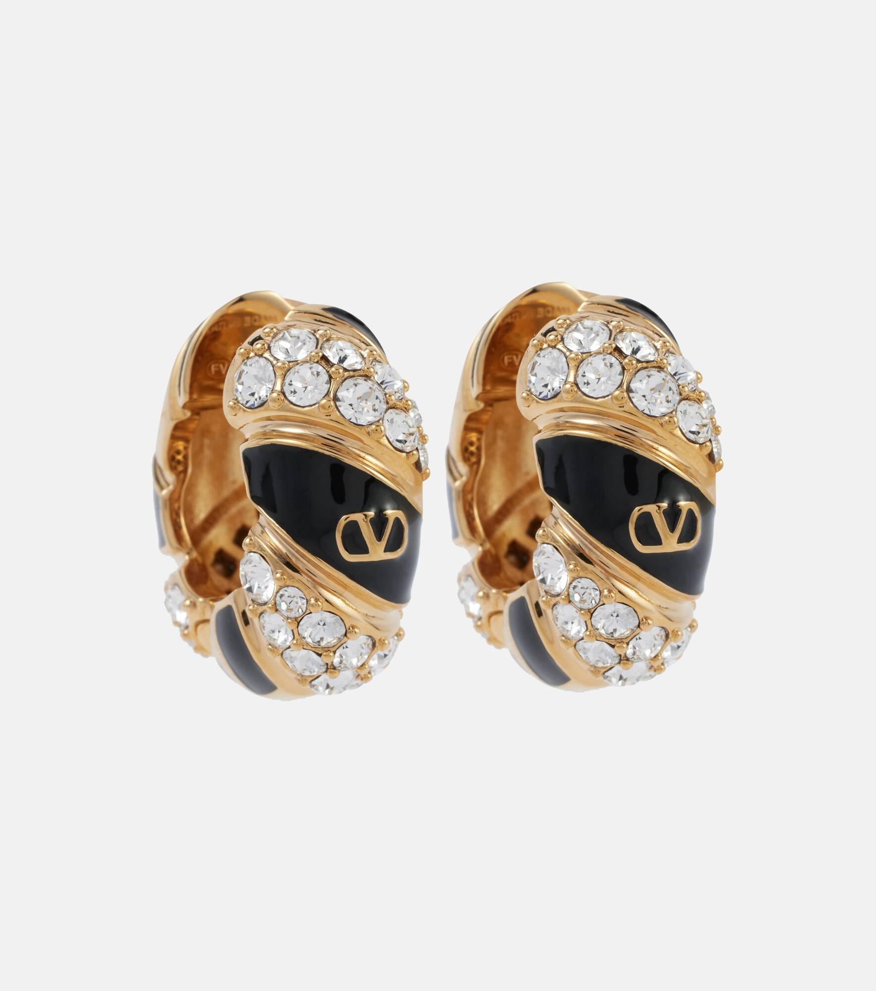 Famiglia embellished hoop earrings - 1