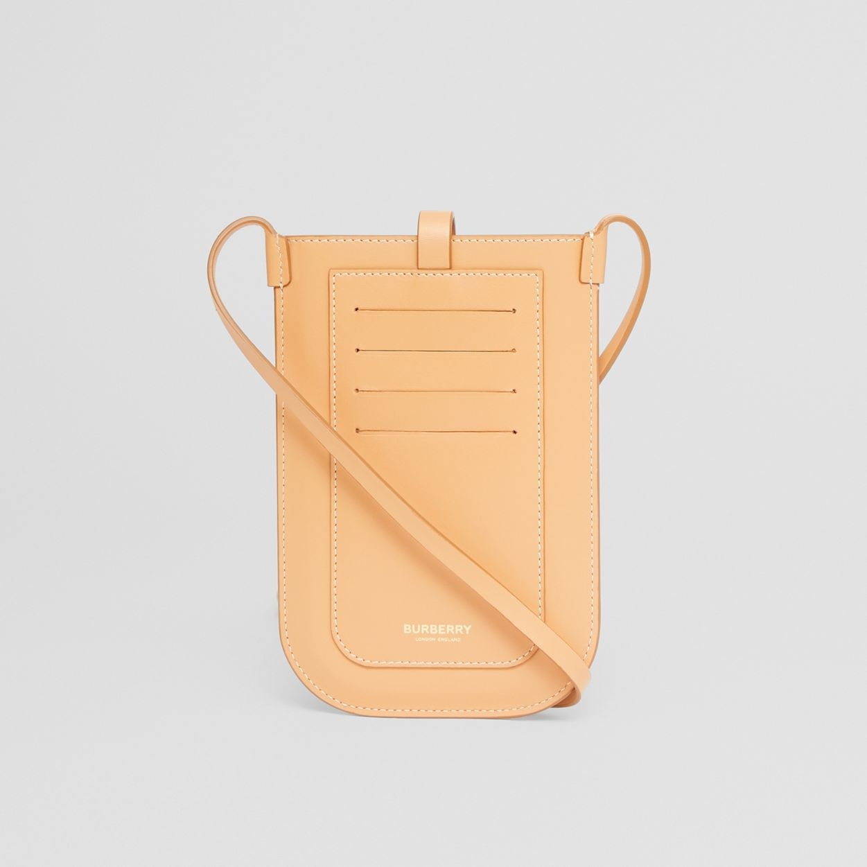 Topstitched Leather Anne Phone Case with Strap - 8