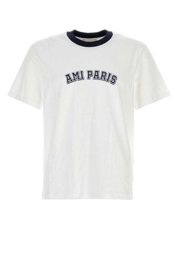 Ami Man White Cotton T-Shirt - 1