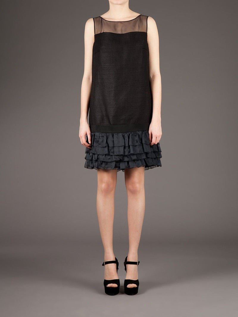 GIAMBATTISTA VALLI ruffle hem dress outlook