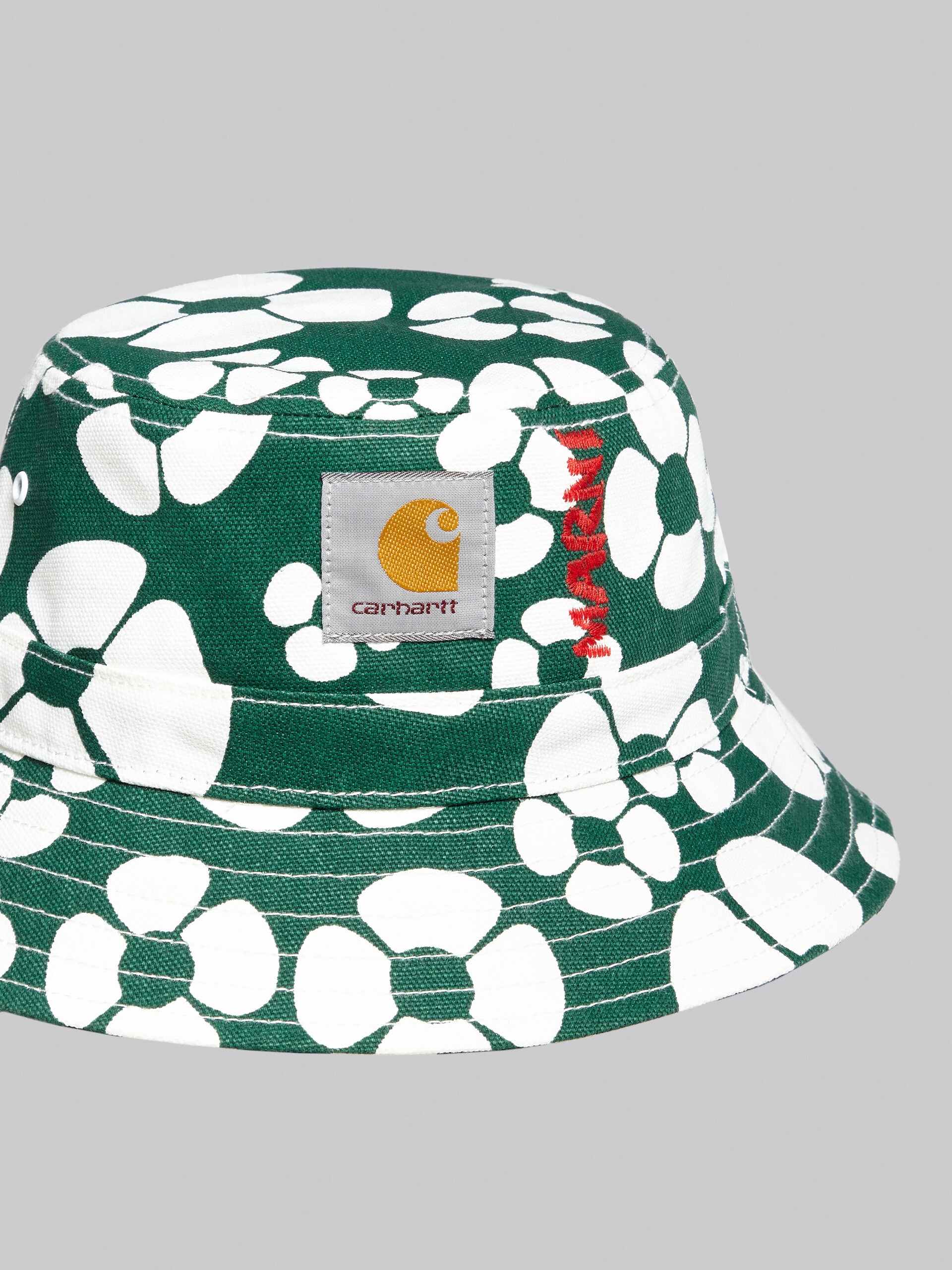 Marni MARNI X CARHARTT WIP - GREEN BUCKET HAT | REVERSIBLE