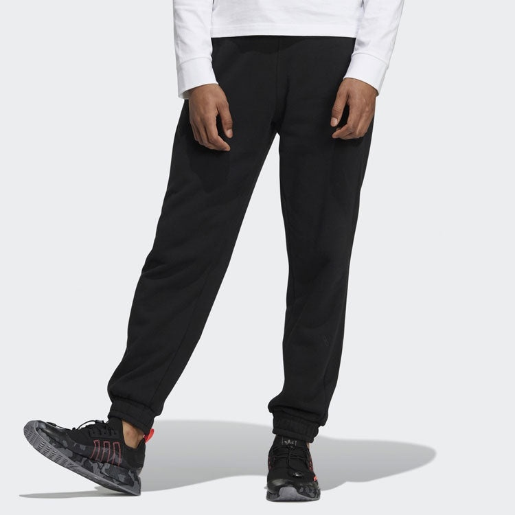 Men's adidas originals Limited Loose Bundle Feet Lacing Sports Pants/Trousers/Joggers Black HD0322 - 2