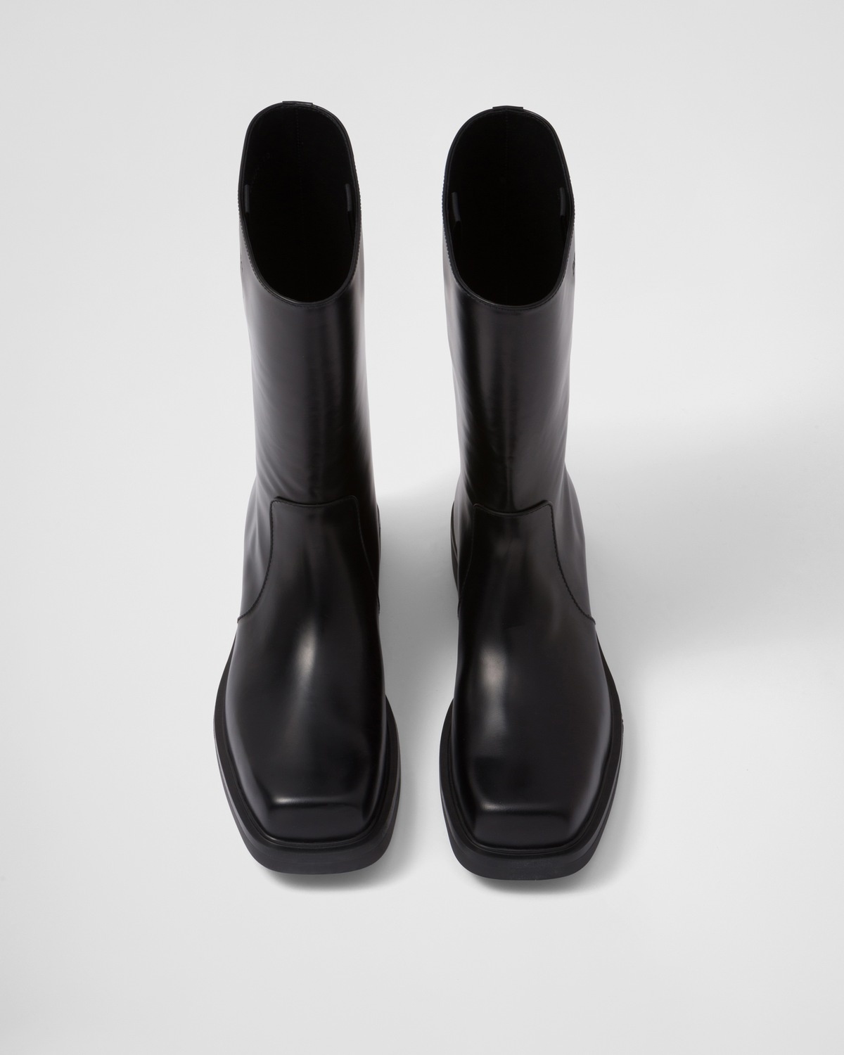 Brushed leather stovepipe boots - 4