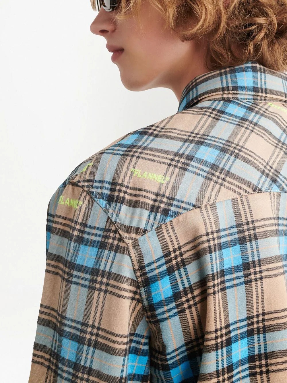 check-print long-sleeve shirt - 5