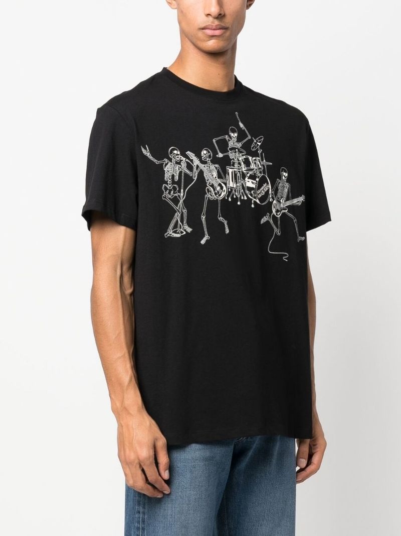 skeleton-print short-sleeved T-shirt - 3