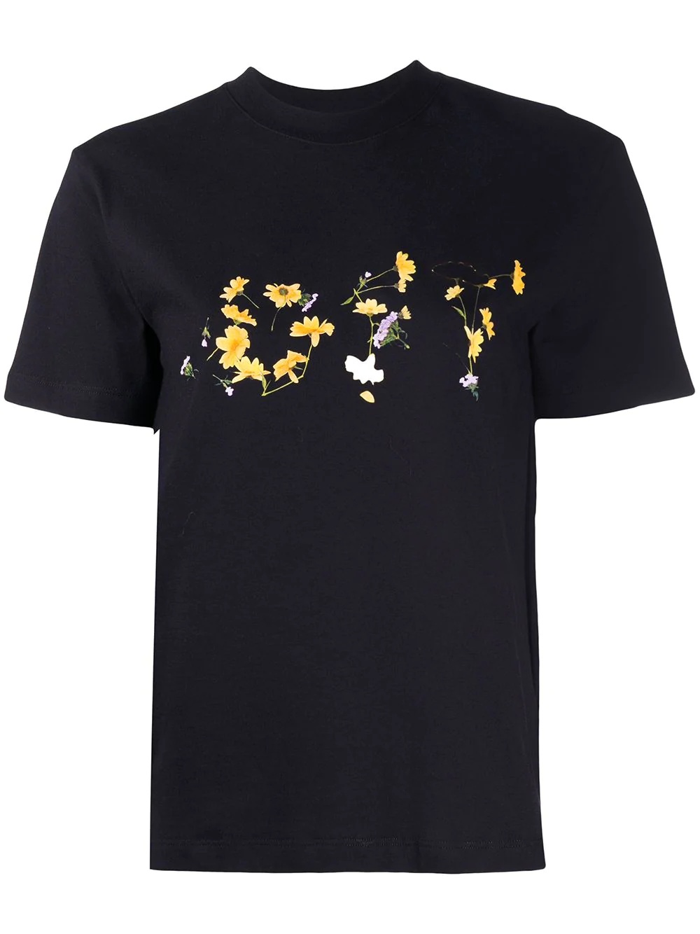 flower logo print T-shirt - 1