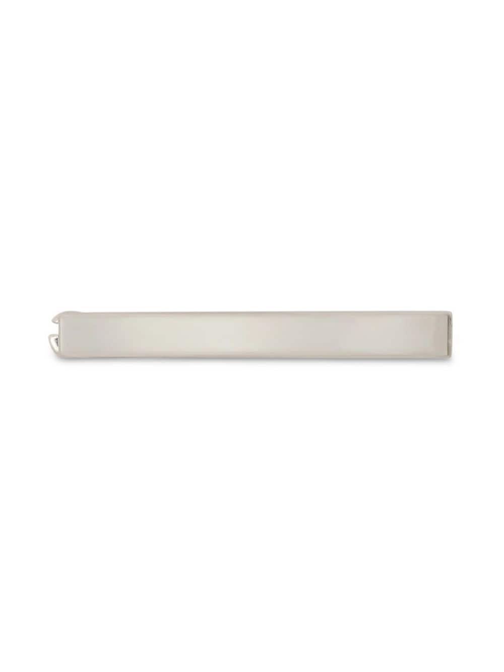 logo-plaque crystal-embellished tie clip - 2