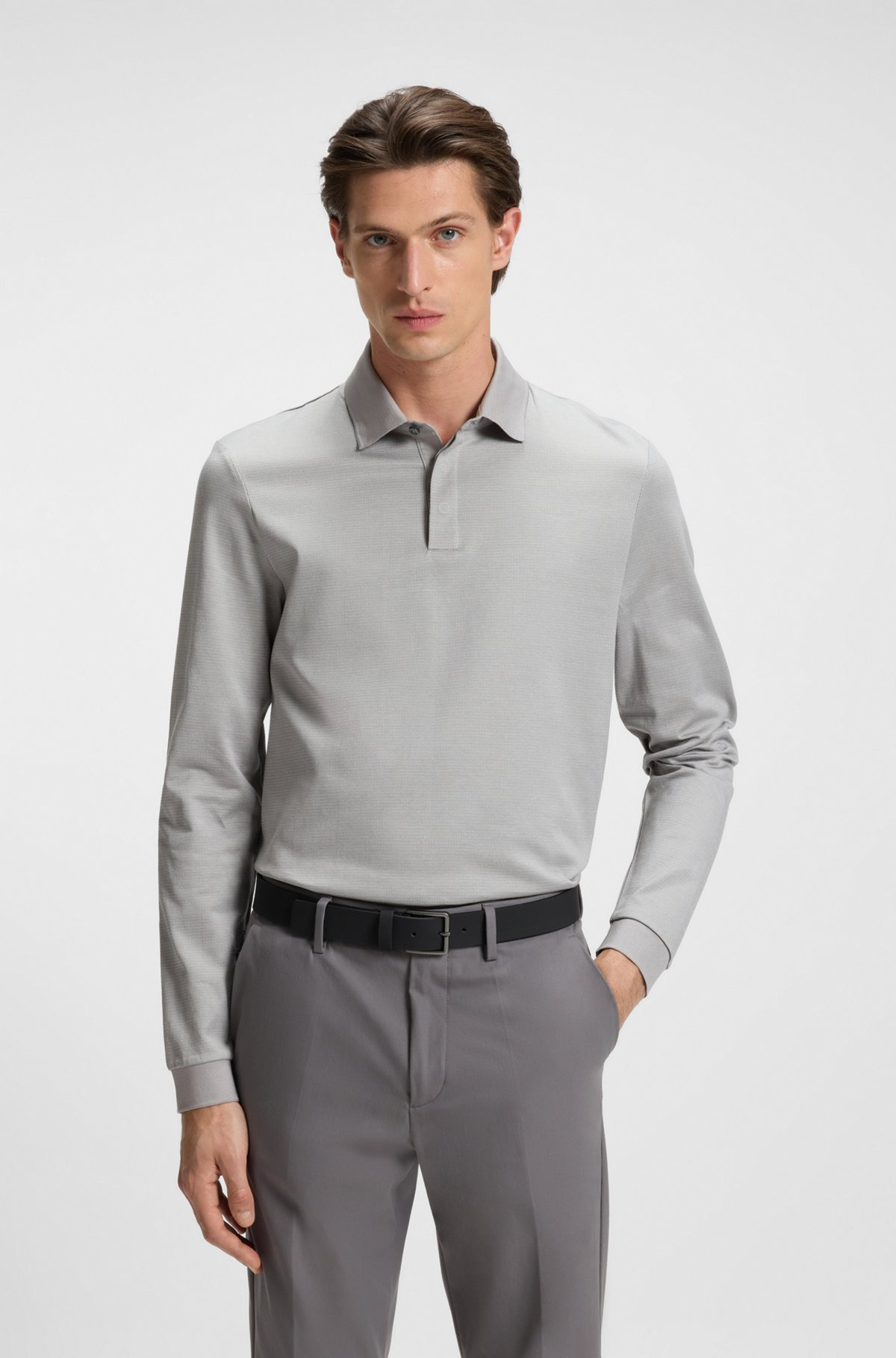 ITALIAN-LEATHER BELT WITH PERFORATED PATTERN - 2