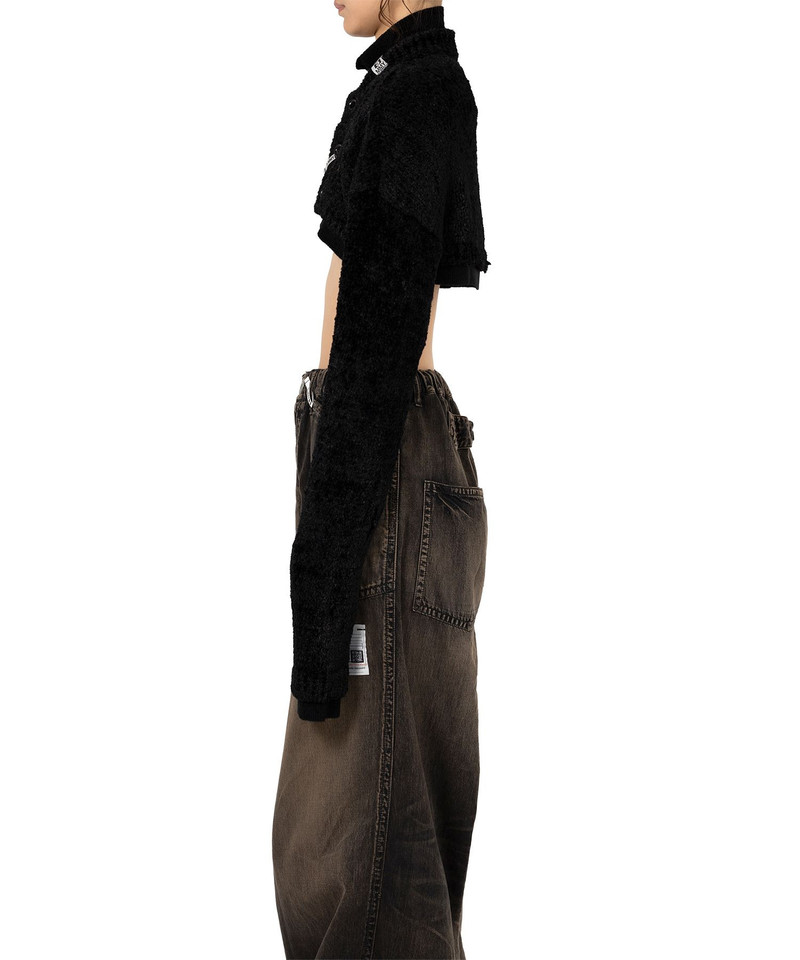Layered Cropped Knit Cardigan 4
