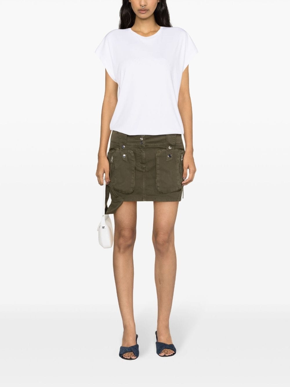 mid-rise twill miniskirt - 2
