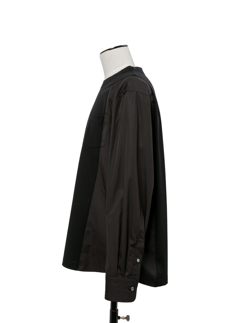 sacai Poplin x Cotton Jersey L/S T-Shirt outlook