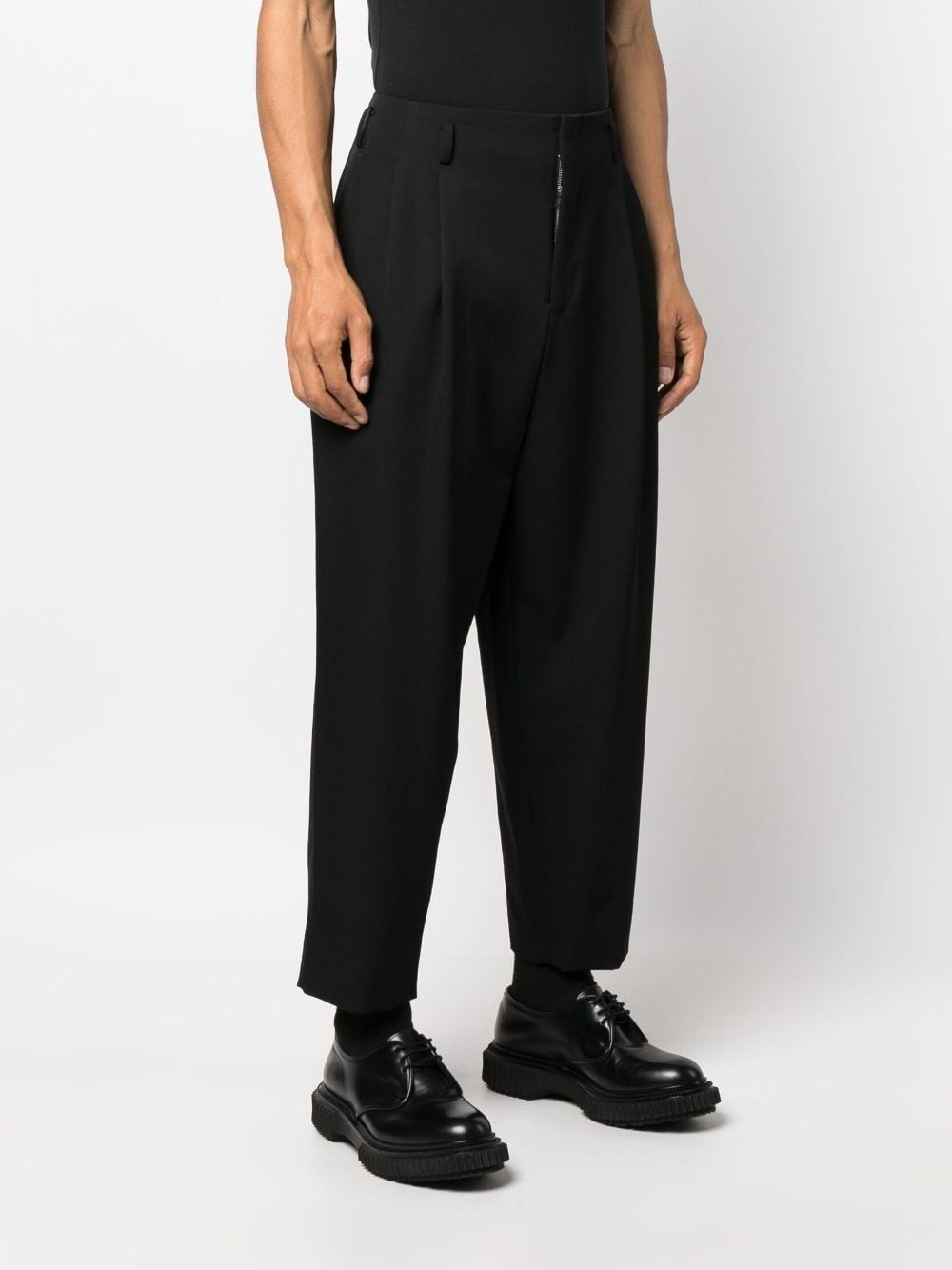wide-leg cropped trousers - 3