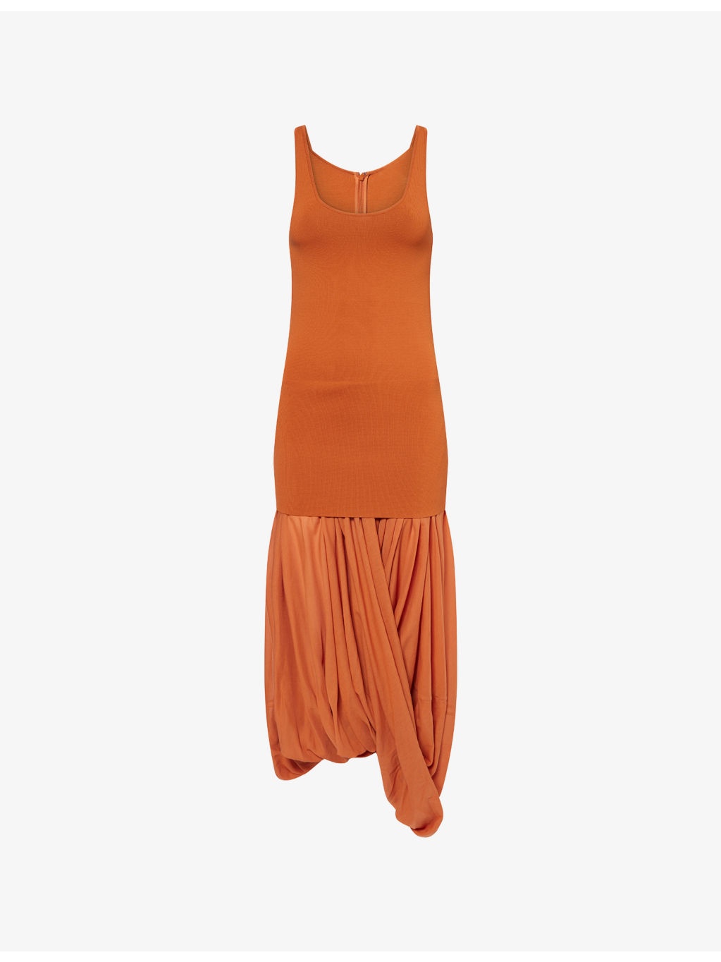 Cocoon Draped Woven Tank Dress - 1