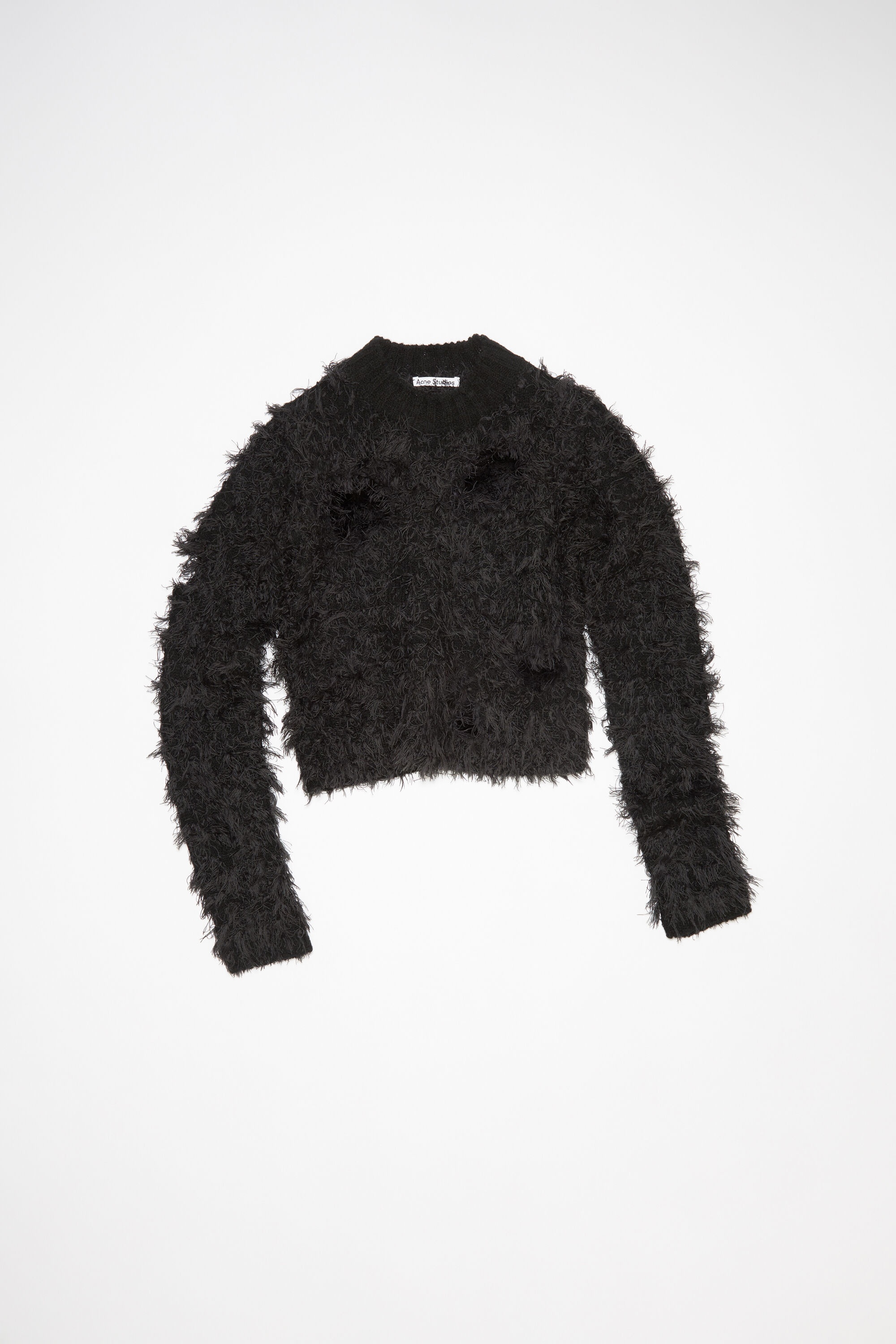 Wool blend cut-out jumper - Black - 6