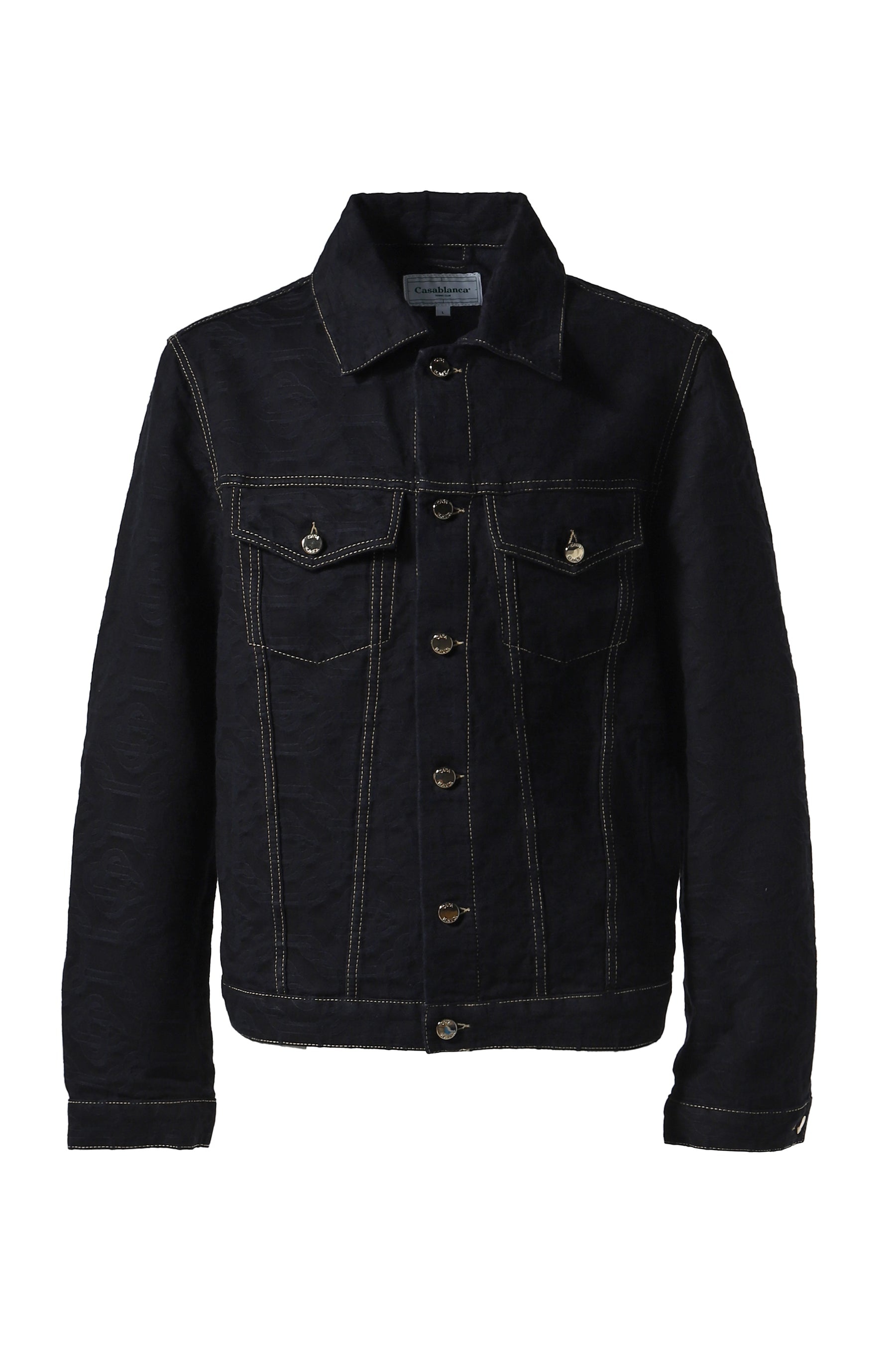 JACQUARD DENIM JACKET / BLK MONOGRAM - 1