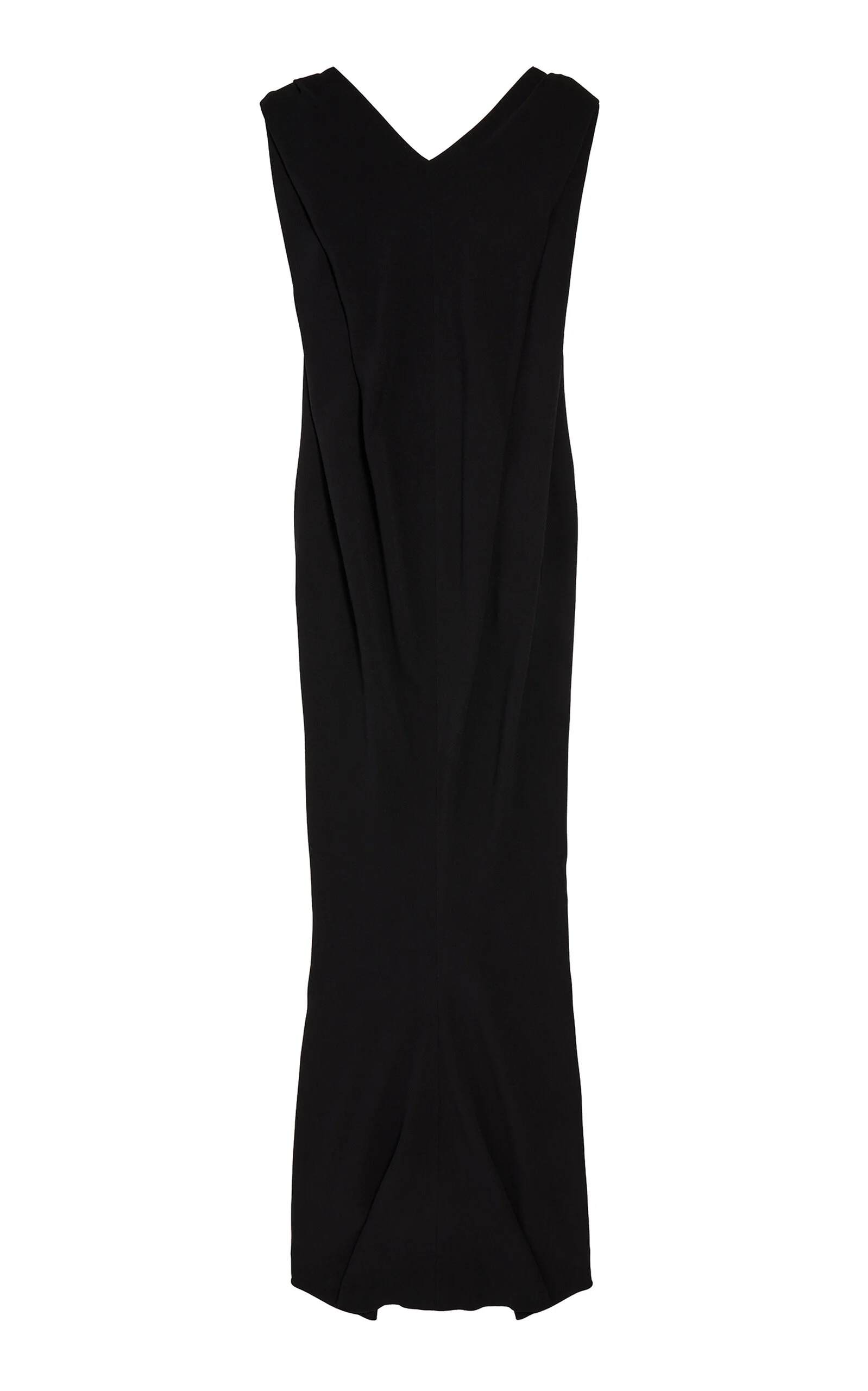 Silk-Wool Crepe Maxi Dress black - 1