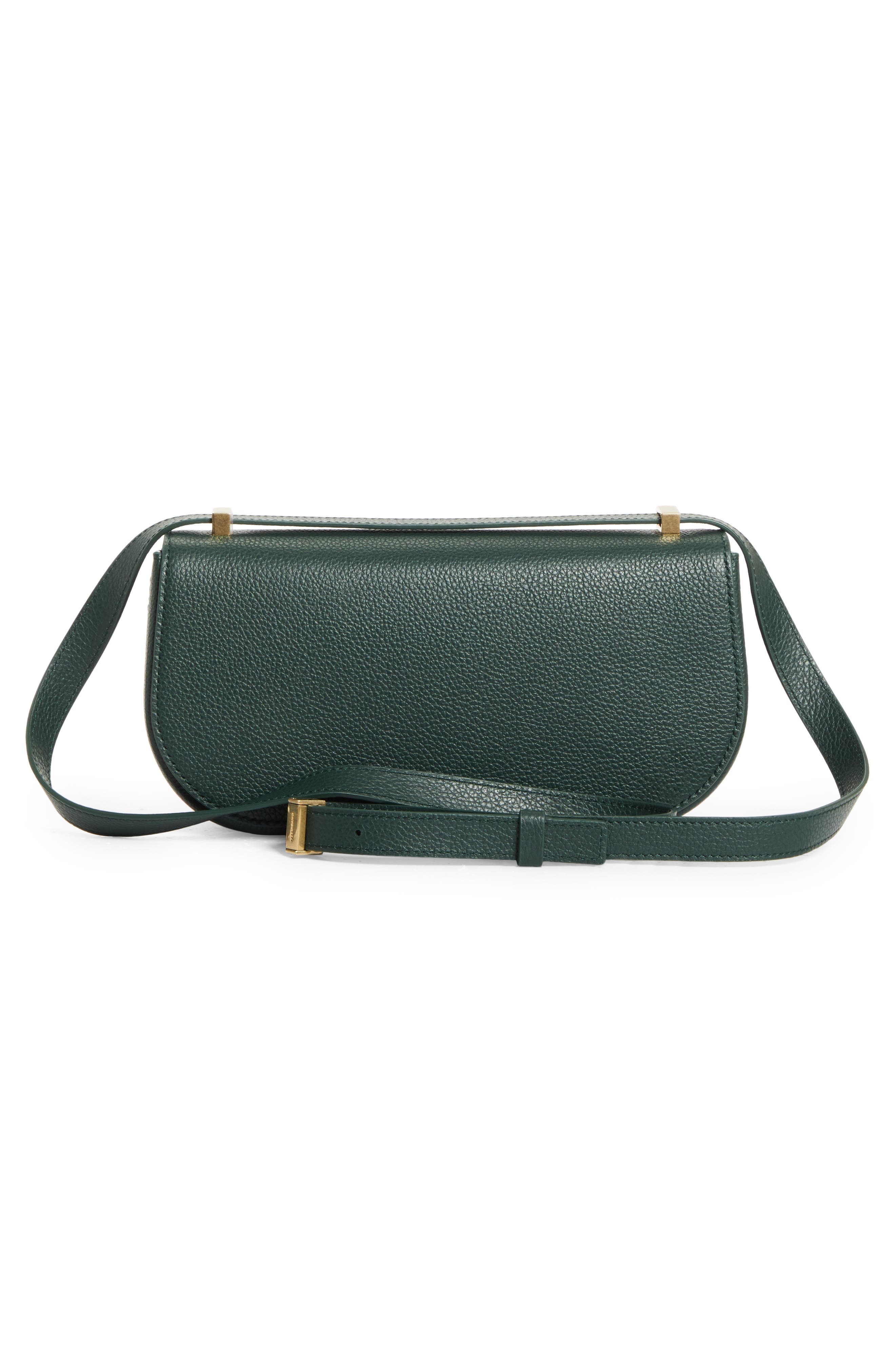 FERRAGAMO Small Double Gancio Leather Crossbody Bag in Moss at Nordstrom - 4