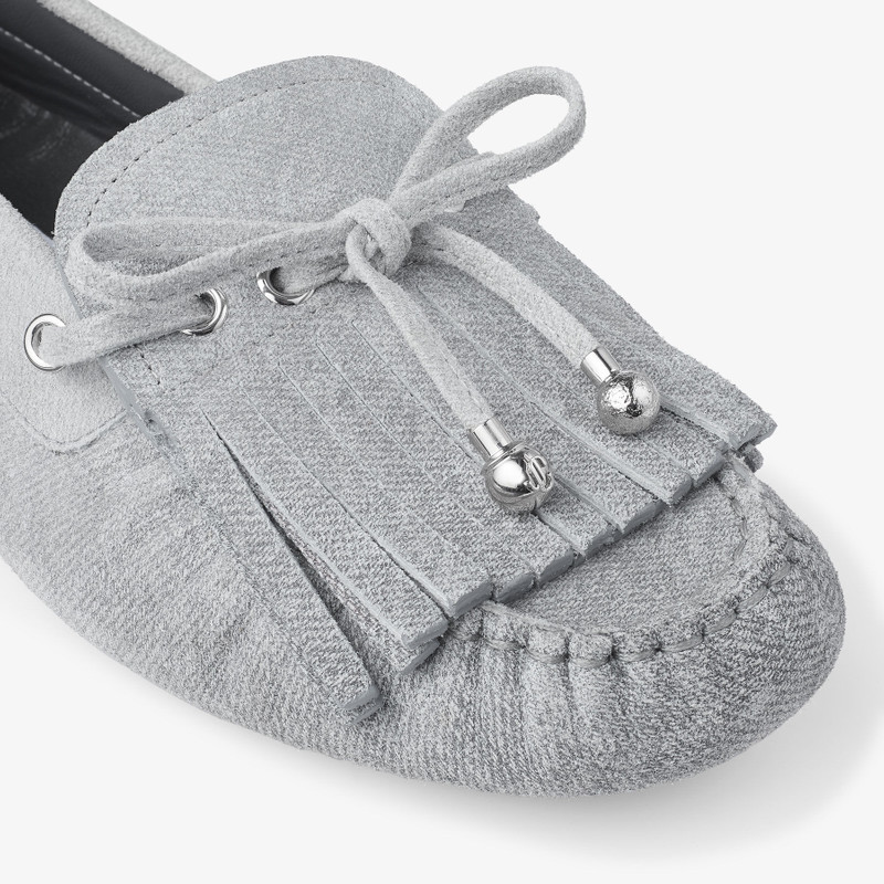 Manon F Dove Suede Denim Loafers 3