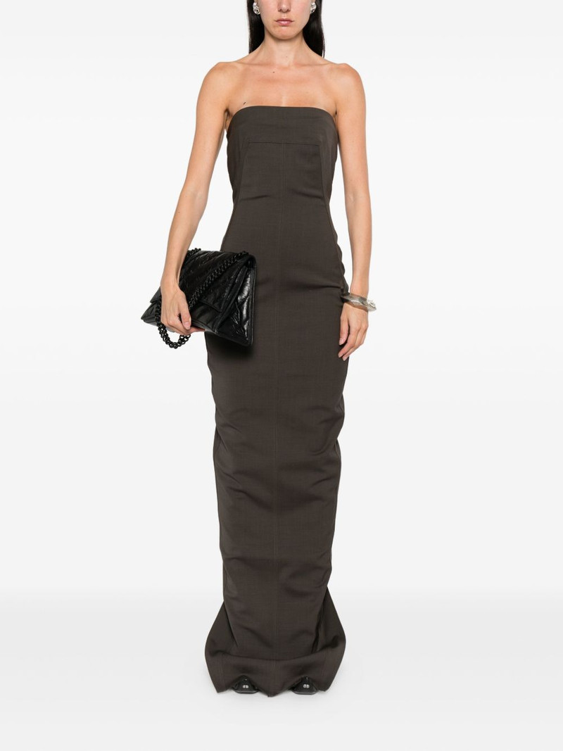 Rick Owens strapless dress outlook