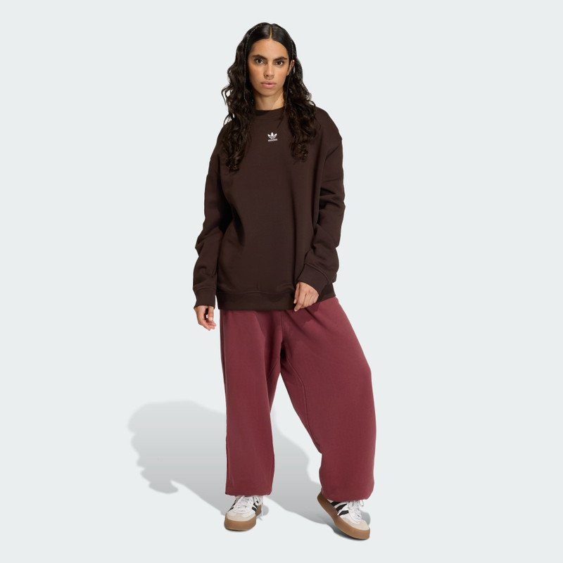 Essentials Fleece Long Oversized Crew Sweatshirt 4