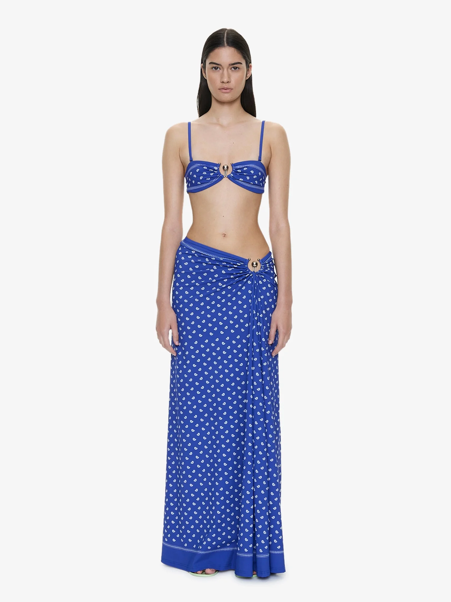 Bandana Ruched Orbit Skirt - 1