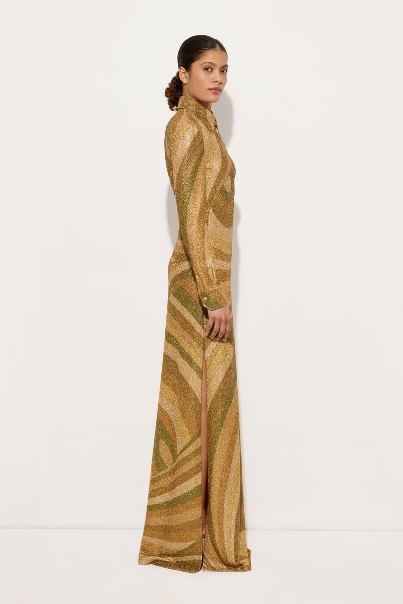 IRIDE PRINT JERSEY LAMÉ DRESS 3