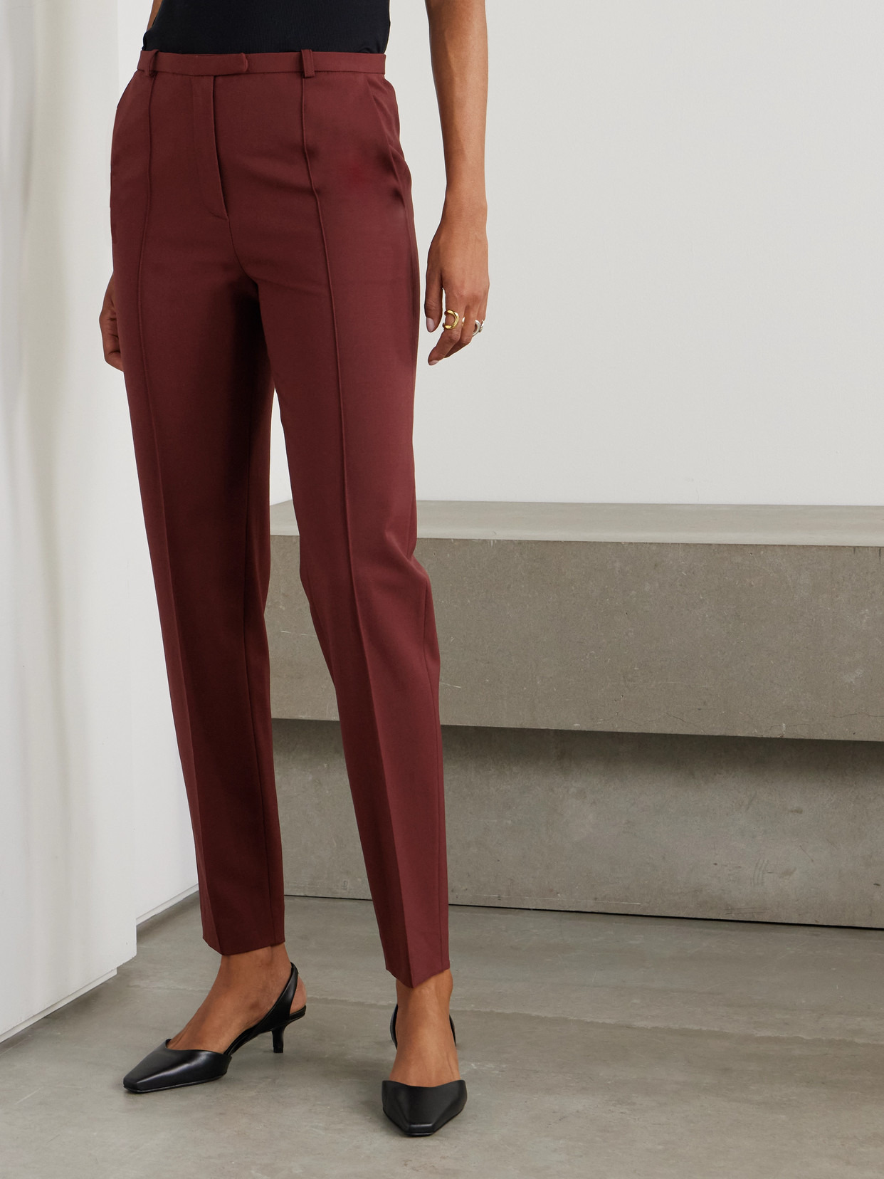 Malka Wool-blend Twill Skinny Pants - 4