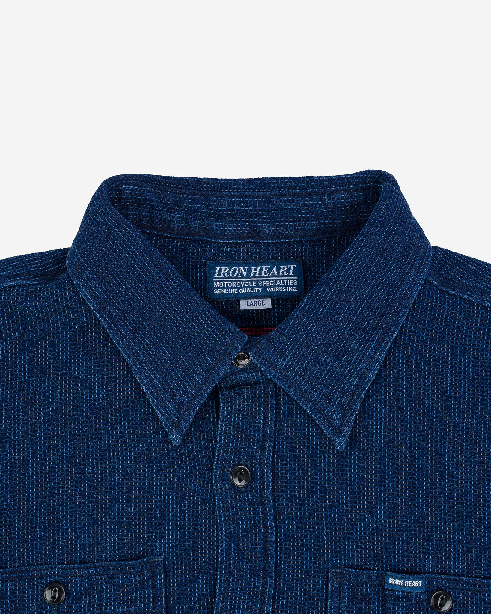 IHSH-96-IND Waffle Work Shirt - Indigo - 6