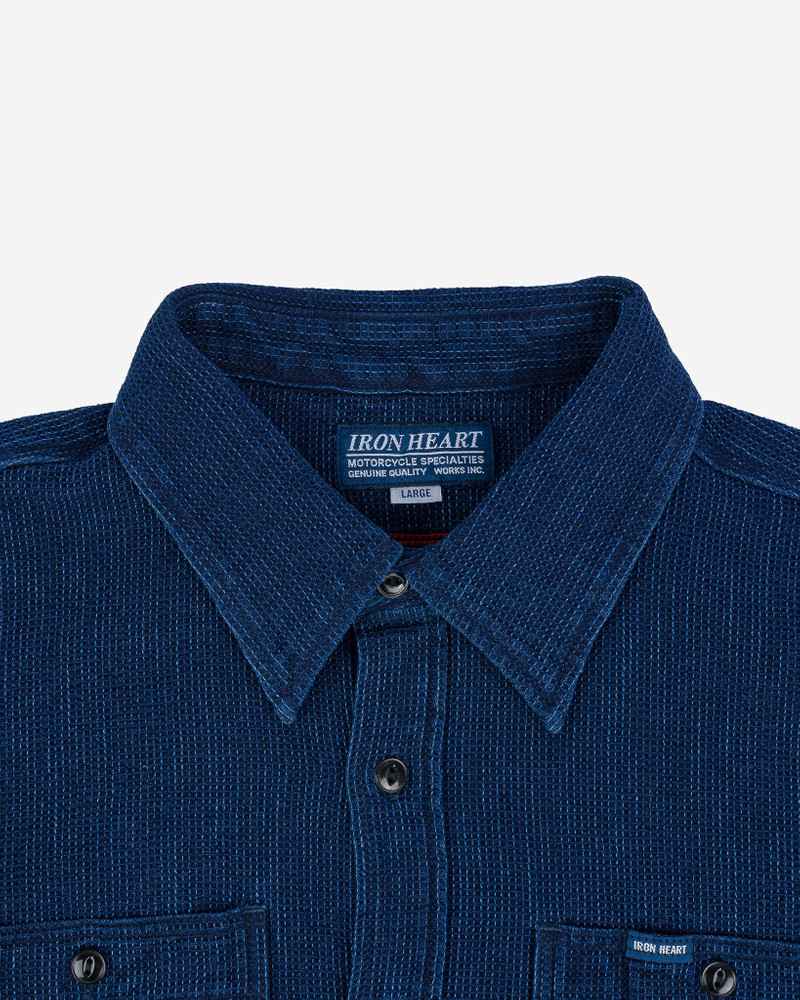 WAFFLE WORK SHIRT - INDIGO 6