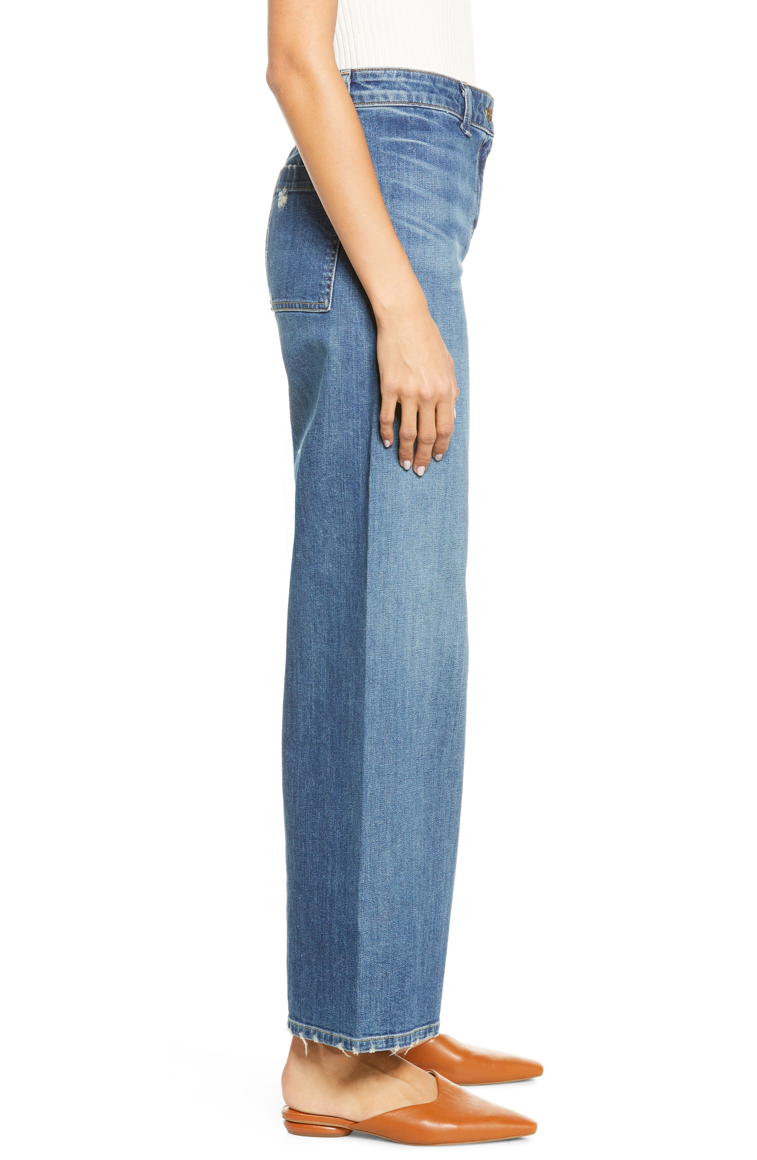 Nili Lotan Megan Wide Leg Jeans in Classic Wash at Nordstrom - 3
