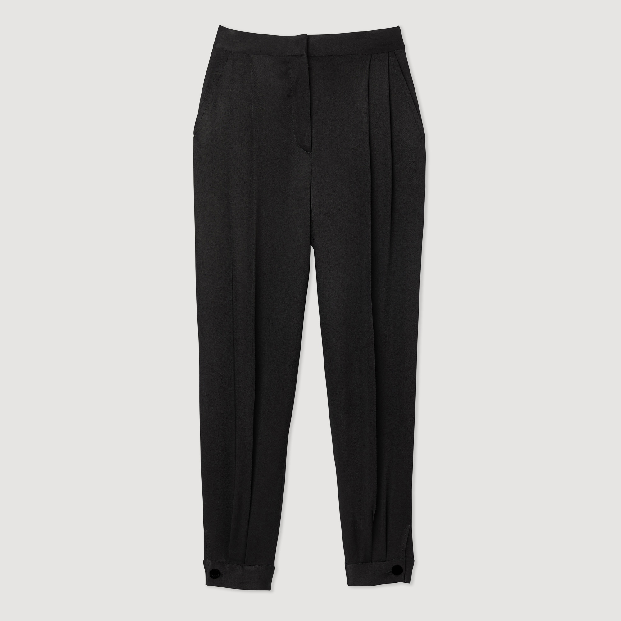 Satin pants with embellished detail - 1