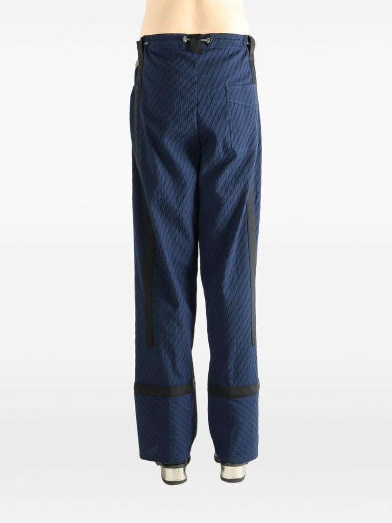 Kyan textured contrast-panel trousers 4