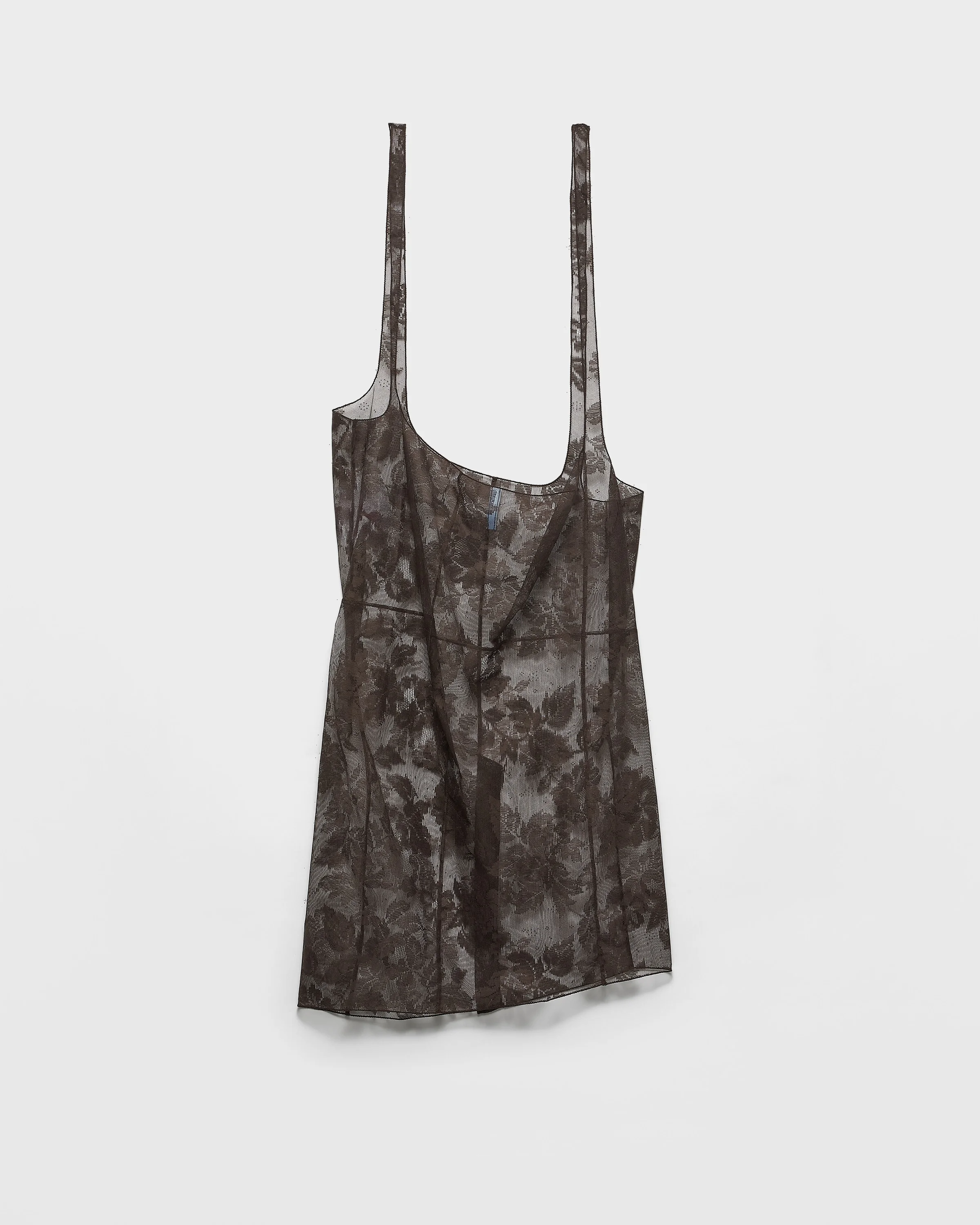 Chantilly lace midi-skirt with suspender straps - 1